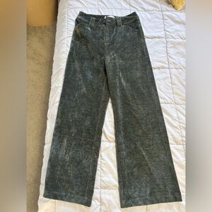 Timeless Wide Leg Olive Green Corduroy Pants
